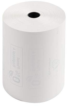 Exacompta 43824E 30er Pack Thermopapierrollen 1-lagig Breite: 80mm, Länge: 44m, Durchmesser Kern: 12mm 55g/m² rückseitig bedruckt für Waagen Phenolfrei