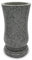 Iberis Vase funéraire, en résine, imitation granit, vert (Veolia), 15 x 27 cm