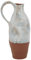 Deco 79 Handgefertigte Vase aus Keramik mit Terrakotta-Akzenten, 12,7 x 17,8 x 35,6 cm, Weiß