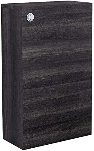 Aquariss Grey Contemporary Rectangular Back to Wall Unit 500mm with Concealed Dual Flush Cistern (No Toilet/Pan)
