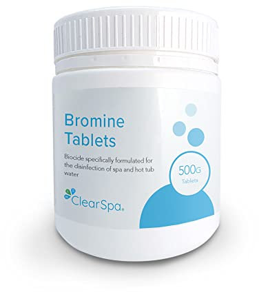 ClearSpa Bromine Tablets 500g - 25 x 20g Tablets Suitable for Hot Tub, Spa and Swimming Pool Water Treatment