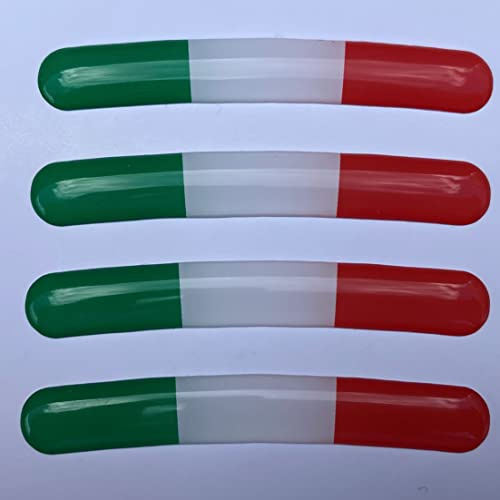 Gelz Italienische Felgenrandaufkleber, gewölbt, 4 Stück