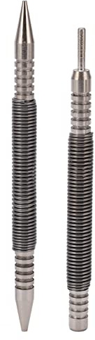 Ensemble de 2 poinçons à charnière,Outils à Ressort, Design à Ressort en Acier au Carbone, 3500 psi, Ensemble de Clous à Ressort à Double tête, Chasse-goupille de Porte sans Marteau et Marteau en aci