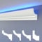 HEXIMO LED Stuckleisten klassisch, XPS Styropor indirekte Beleuchtung Wand & Decke Stuckleisten für Wand-Deckenverkleidung (1,7 Meter HLED 10)