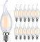 RANBOO E14 LED Filament Candle Bulb 4W Equivalent to 40W Warm White 2700K 400Lm C35 Small Edison Screw Candle Light Bulbs SES LED Chandelier Bulbs Non-Dimmable Frosted Glass 12 Pack
