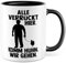 Huhn Tasse Hühner Geschenkidee Kaffeetasse Henne Geschenk für Hühner-Besitzer Kaffeebecher Hahn Becher (Weiß & Schwarz)