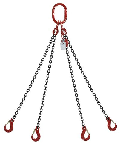 kaiserkraft | Anschlagkette GK8 | Tragfähigkeit 6700 kg | Kettenstärke 10 mm | Nutzlänge 2 m | 4-strängig