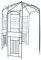 ARKEM Rosenpavillon 250 cm Dunkelgrün Gartenlaube, Rosenpavillon, romantischer Gartenpavillon für Kletterpflanzen