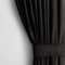 AmeliaHome Set Vorhang H 245 x B 140 cm mit Raffhalter 54 x 10 cm Velvet Optik Schwarz 1 St. Ösenschal Samt Halbverdunkelungsvorhang Fensterdekoration Dekoschal Dekorvorhang
