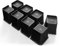 MXMZHXU Möbelerhöhung 15 cm, L-Form Betterhöhung, Heavy Duty Unterstützung bis 6000lbs, Übergroße Bett Lifts für Bett, Couches, Tische, Sofa, Schreibtische (Schwarz, 15cm-8Stück)