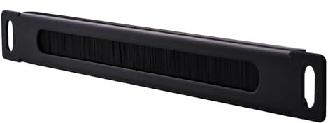 GeeekPi Kabel-Durchführung Panel mit Bürstenleiste - 0,5HE - 10-Zoll - Für DeskPi RackMate T0/T1/T2 Netzwerkschränke & Netzwerkkabel - Schwarz