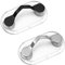 2PCS Magnetischer Brillenhalter, Brillenhalter, Edelstahl Magnetische Brillenclips, Ausweis ID Badge Brillenhaken Kopfhörer für Männer Frauen(Schwarz/Silber)