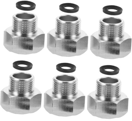 Sosoport 6er Set Wasserhahn Adapter Für Gartenschlauch Auf G1/2 Zoll Gewinde Schnelle Verbindung Hochwertiges Ideal Für Gartenpumpen Und Wasserhähne