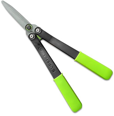 Lightweight Hedge Shears – Extra Hard 65Mn Steel Blades with Non-Stick PTFE Coating – Durable Nylon & Fibreglass Handles – Easy Clean & Rust Resistant – Ideal for Trimming & Shaping Hedges