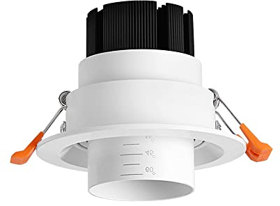 Eingebettete LED-Zoom-Scheinwerfer-Deckenleuchte, einstellbarer Fokus, Astigmatismus, Heim-Loch-Lampe, Wand, Gang, Bullauge, Lichtwinkel, verstellbar, 15/45/60 Grad, Downlight-Deckenleuchte.