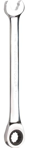 Jonard Tools ASW-R716, Ratcheting Combination Speed Wrench, Angled Head, 7/16