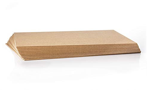 10 Stück MDF Platte - 2,5 mm - Holzzuschnitt in 42 X 59,4 cm - 420 X 594 mm (DIN A2)