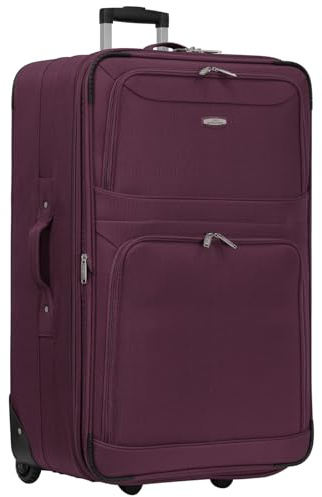 ARIANA® Extra Large Suitcase Lightweight Luggage Trolley Expandable Travel Bag - RT42 (Burgundy, 32 XLarge)