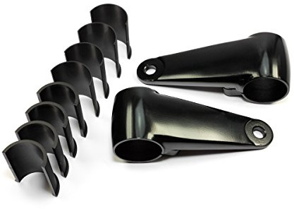 Lampenhalter Scheinwerfer Halter 32-41 mm ALU schwarz Satz für Motorräder