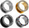 COOEAR Ohr Tunnel Flesh Plugs Piercing Expander Stretchers Ohrringe Stahl Edelstein Frauen Schmuck Größe 8g (3mm) bis 5/8 (16mm)