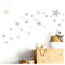 Little Deco Wandtattoo 60 Sterne Kinderzimmer Mädchen Junge Stars I rosa blau grau I viele Farben Wandaufkleber Wandsticker Set bunt selbstklebend DL409