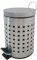 MSV Kosmetikeimer Silber Mülleimer Treteimer Abfalleimer-3 Liter – mit Herausnehmbaren Inneneimer-Style matt, Kunststoff Edelstahl, Gray