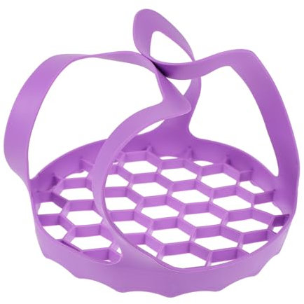 Cabilock 1 Pc De Silicona Inserto De Vapor De Silicona Vaporera Plegable Cesta De Verduras De Silicona Cesta De Drenaje para Fregadero De Cocina Púrpura Mano Gel De Sílice Izar