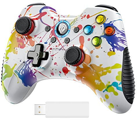 EasySMX 【2024 New】 Wireless PC Controller, Arion8236 Gaming Controller for Windows PC/PS3/Android/Nintendo Switch/Steam Deck, Dual-Vibration Gamepad Joystick Computer Game Controller, 14 Hours