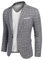 COOFANDY Veste Blazer pour Homme - Veste de Costume d'automne Moderne - Coupe Confortable - Gris foncé - Taille à Carreaux Blazer à Carreaux 3XL - Gris Foncé 3XL