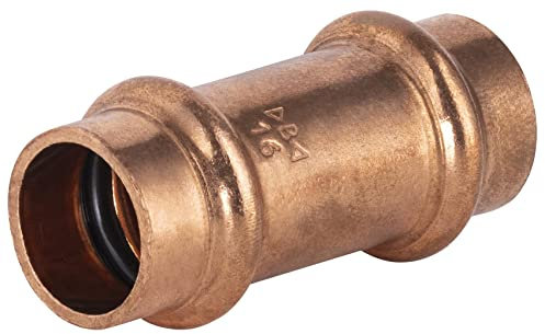 Giunzione uguale a pressare per tubi in rame Ø16 |Anelli in EPDM per tenuta stagna |Compatibile con acqua potabile, riscaldamento e aria condizionata | facile da installare | QUICK PLOMBERIE