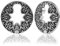 Vankula Ear Weights Ohr tunnel Gewichte Flesh Hangers Vintage Creolen Edelstahl für männer damen Ohrpiercing Gestreckte Schmuck 6mm Silber 3