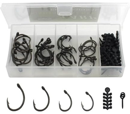 Carp Fishing Accessories Tackle Box Kit Fishing Hooks Stops Bait Carp Hook Stop Beads Fishing Hook Stopper Bait Screw