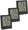 TFA Dostmann Digitales Mini Thermo- Hygrometer, 3er-Set, 30.5039.01.03, Raumthermometer, Temperatur und Luftfeuchtigkeitsmessgerät, Smiley Komfortzone, Raumklimakontrolle, batteriebetrieben, schwarz