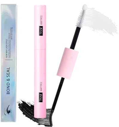 LINXINS Double Eyelash Glue,Eye Lash Glue Strong,2 in 1 Lash Bond and Seal Long-Lasting & Waterproof for Various Eyes