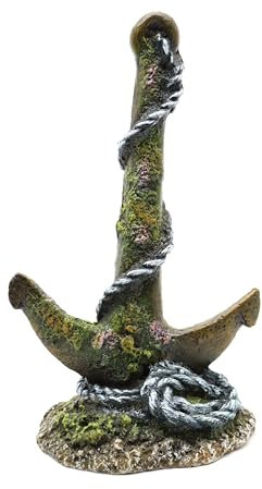 Amtra Deko Anker Sinkende Aquarium-Dekoration für Süßwasser und Meerwasser aus Kunstharz, für Aquarien und Fischbecken, ungiftig, 11,2 x 8,5 x 18 cm