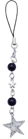 WKRTDY 1pcs Colgante Teléfono Estrella - Cadena Universal, Perlas y Correa para Móvil en una sola Pulsera, ¡Consigue el complemento perfecto para tu teléfono en esta única pieza!