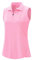 AjezMax Poloshirt Damen Ärmelloses Shirt Leichte Golf Top mit Reißverschluss Weich Sommershirts Rosa L