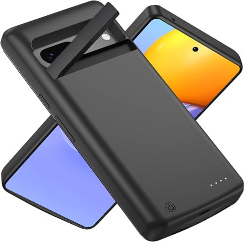 Giabuao Battery Case for Google Pixel 7 Pro, 10000mAh Slim Rechargeable Charging Case Extended Charger, Backup Battery Charger Portable Power Bank for Pixel 7 Pro (6.7) - Black