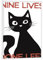artboxONE Poster mit weiem Rahmen 18x13 cm Tiere Nine Lives None Left - Bild Nine Lives Black cat cat
