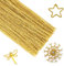 KINGLAKE Pfeifenputzer 100 Stück, Pfeiffenputzerdraht Glänzend Gold, 30CM Pfeiffenputzerdraht Biegbar, Pfeifenreiniger Zum Basteln, Dekorieren, Weihnachten