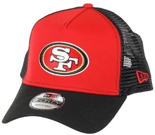 New Era San Francisco 49ers NFL Two Tone Rot Schwarz Verstellbare 9Forty A-Frame Trucker Cap - One-Size