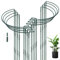 Qaziuy 25 x 60cm Pflanzenstütze, 8 Stück Metall Pflanzenhalter Halbrund Pflanzenstützring, Staudenhalter, Pflanzenringe Rund, Blumenstütze für Pfingstrosen, Hortensien, Gemüse,Tomaten, Topfpflanzen