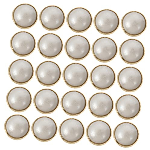 Holibanna 100 Stück Kleiner Metallperlenknöpfe 5mm Gold für Puppenkleidung Basteln Selbstgemacht Ersatzknöpfe Puppenmäntel Nähen Zubehör