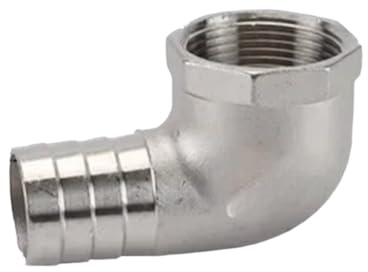 HKSDKABOP 304 Accessoires d'acier Inoxydable, Réducteur coudé en Acier Inoxydable 304, Filetage Femelle BSP vers raccord cannelé for Tuyau, 1 pièce(20MM*3/4inch)