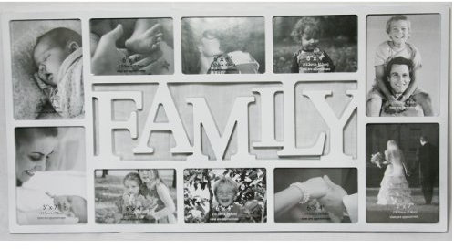 Fotorahmen Family für 10Fotos Weiß Bild Bilderrahmen Deko