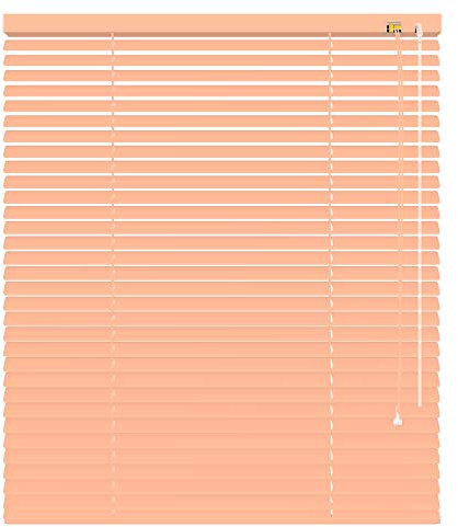 deko-raumshop Aluminium Jalousie Jalousette Faltrollo viele Größen Lamellenbreite 25 mm Wandmontage Deckenmontage Alu Lamellen Fenster Sonnenschutz Sichtschutz (Größe 160 x 160 cm, Farbe Apricot)