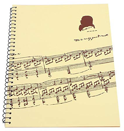 Cuaderno de Papel Manuscrito, 50 Paginas Notación Musical Personal Cuaderno de Música Manuscrito Papel de Escribir(partituras amarillas)