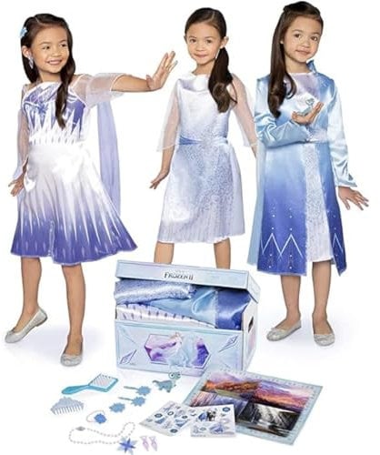 Die Eiskönigin 2 Disney Deluxe-Koffer mit vielen Kleidern und Zubehör, 17-teilig