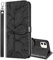 ONETHEFUL Coque Portefeuille Étui iPhone 11 Housse Protection Accessoires Case Flip Cover Phone Étuis en Faux Cuir avec Stand Noir