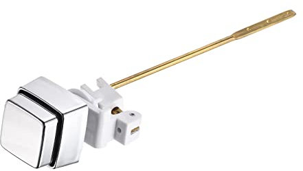 sourcing map Toilet Flush Lever Handle, Push Button Toilet Tank Handle Replacement Universal Side Mount Toilet Trip Lever, Brass Lever